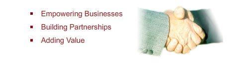 Empowering businesses, Building partnerships, Adding value